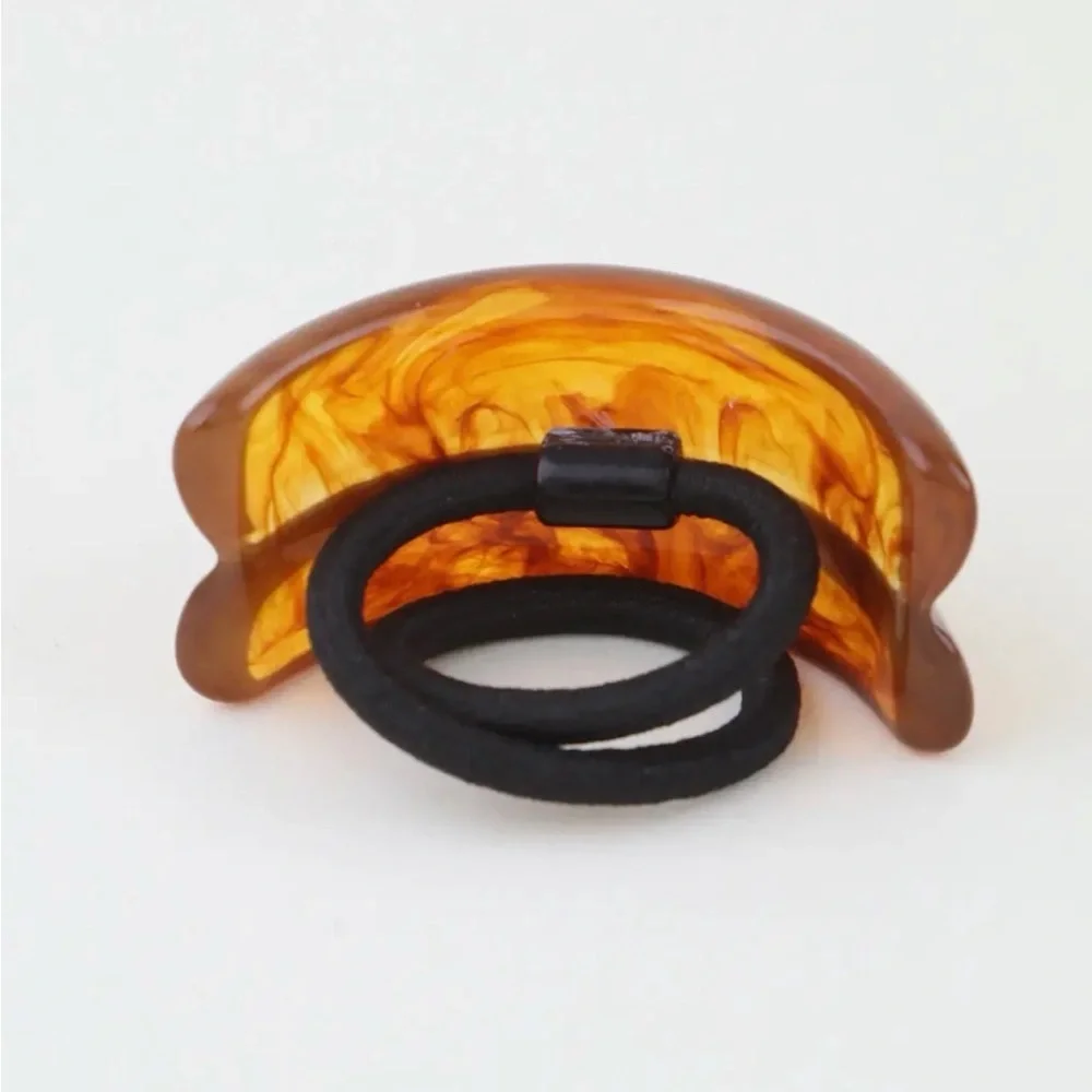 Double Marble Ponytail Tie ( 1705)